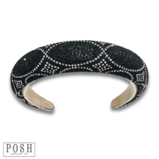 Luxury look patterned rhinestone headband - LC - Boutique Bella BellaHeadbands