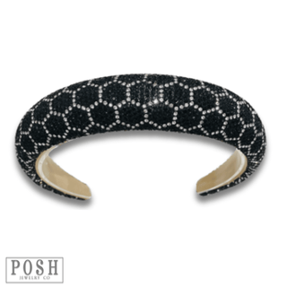 Luxury look patterned rhinestone headband - LC - Boutique Bella BellaHeadbands