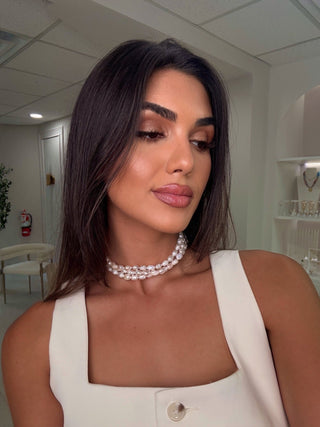 Madeline 3-Layered Pearl Choker - Boutique Bella BellaNecklace
