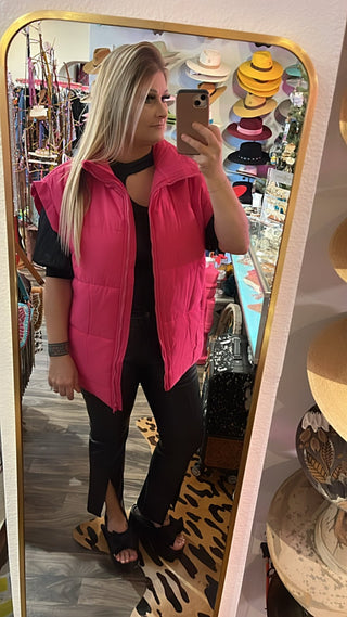 Magenta Pink Vest - Boutique Bella Bella