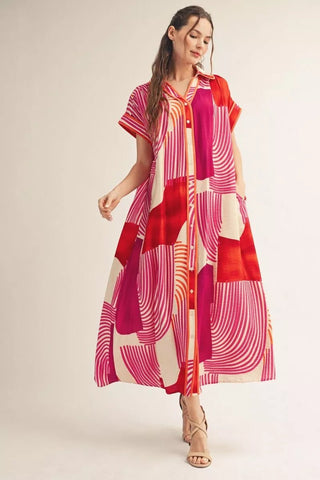 Magenta Vibes Dress - Boutique Bella BellaDress