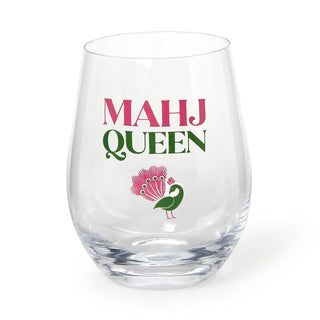 Mahj Queen Stemless Wine Glass - Boutique Bella Bellastemless wine glass
