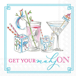 Mahjong Drinks Cocktail Napkin - Boutique Bella BellaNapkins
