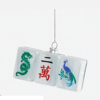 Mahjong Glass Ornament - Assorted - Boutique Bella BellaOrnament