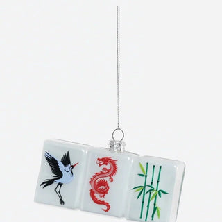 Mahjong Glass Ornament - Assorted - Boutique Bella BellaOrnament