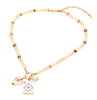 Mahjong Necklace - Flowers - Boutique Bella BellaNecklaces