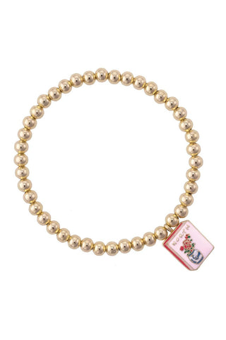 Mahjong Tile Ball Bead Stretch Bracelet - Boutique Bella BellaBracelet