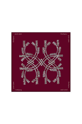 Mahjong Tile Mat - Maroon - Boutique Bella Bellamahjong mat