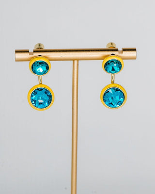 Maisson Wrap Earring - Yellow / Turquoise - Boutique Bella BellaEarrings