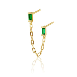 Malia Emerald Double Stud Earring - Boutique Bella BellaEarrings