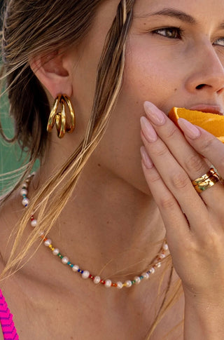 Malibu Rainbow Pearl Necklace - Boutique Bella BellaNecklace