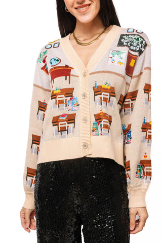 QOS Multi School Classroom Scene Cardigan