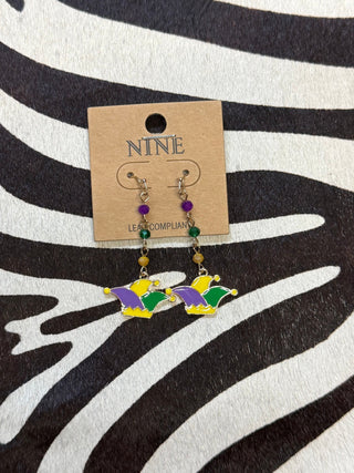 Mardi Gras Earrings - Boutique Bella BellaEarrings