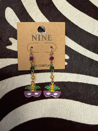 Mardi Gras Earrings - Boutique Bella BellaEarrings