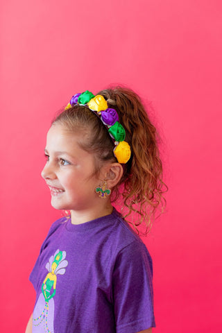 Mardi Gras Fleur De Lis Earrings - Boutique Bella BellaEarrings