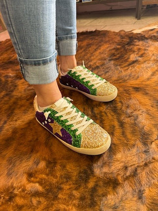 Mardi Gras Glitter Sneaker - Boutique Bella Bellashoes