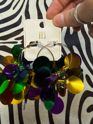 Mardi Gras Madness Earrings - Boutique Bella BellaEarrings