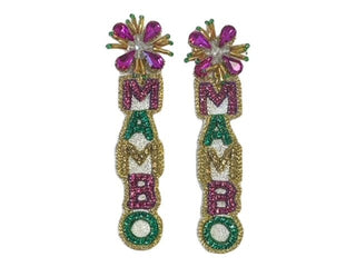 Mardi Gras Mambo Earrings - Boutique Bella BellaDistress