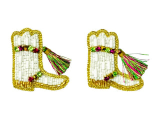 Mardi Gras Marching Boot Stud Earrings - Boutique Bella BellaDistress
