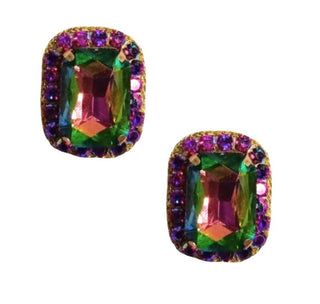 Mardi Gras Statement Stud Earrings - Boutique Bella BellaEarrings