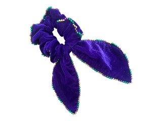 Mardi Gras Velvet Scrunchie - Boutique Bella BellaDistress