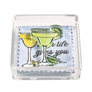 Margarita Acrylic Napkin Caddy & Weight Set - Boutique Bella Bellanapkin holder