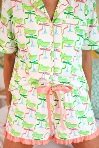 Margarita Moment Ruffle Pajama Set - Boutique Bella Bellapajama set