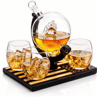 Marine Whiskey Decanter Set Premium Barware Gift Elegant Drinkware Collection - Boutique Bella BellaDecanter Sets