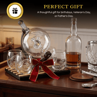 Marine Whiskey Decanter Set Premium Barware Gift Elegant Drinkware Collection - Boutique Bella BellaDecanter Sets