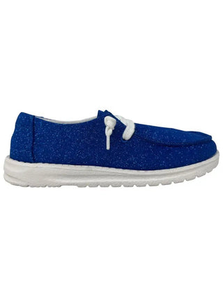 Marlin Blue Game Day Glitter Boat Shoes - Boutique Bella Bella