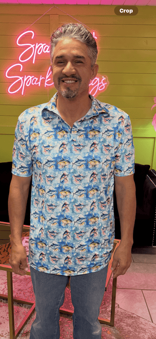 Marlin Madness Men's Polo - Boutique Bella BellaMens Polo