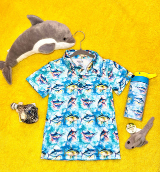 Marlin Madness Polo - Kids - Boutique Bella BellaKids Polo