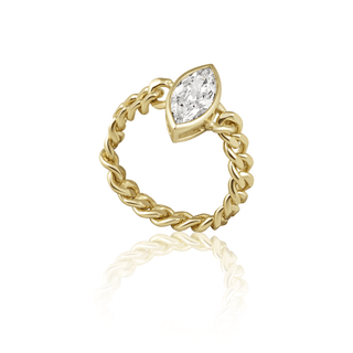 Marquise Bezel Chain Ring - Boutique Bella BellaRing