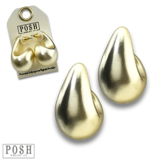 Matte finish raindrop post earring - Boutique Bella BellaEarrings