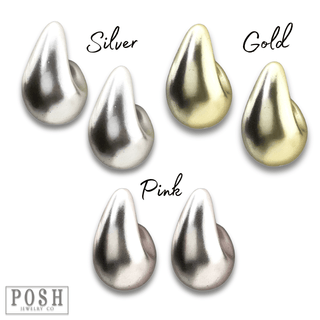 Matte finish raindrop post earring - Boutique Bella BellaEarrings