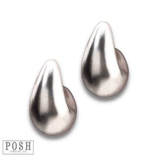 Matte finish raindrop post earring - Boutique Bella BellaEarrings