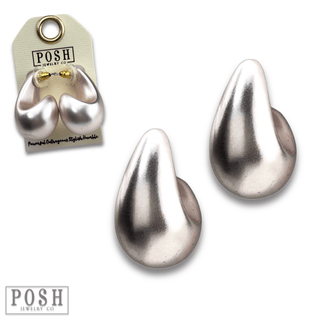 Matte finish raindrop post earring - Boutique Bella BellaEarrings