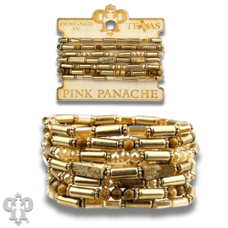 Matte gold and mixed bead bracelet - Boutique Bella BellaBracelets