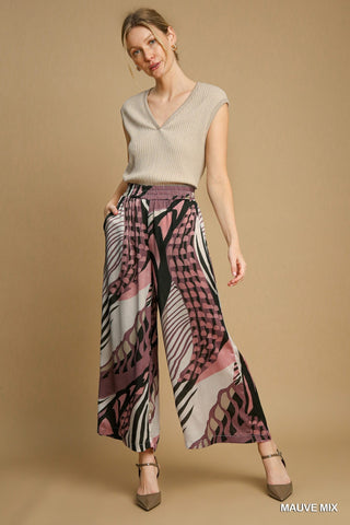 Mauve Mix Flowy Pants - Boutique Bella Bellapants