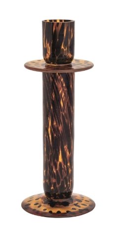 Medium Tortoise Glass Candlestick - Boutique Bella BellaCandle stick