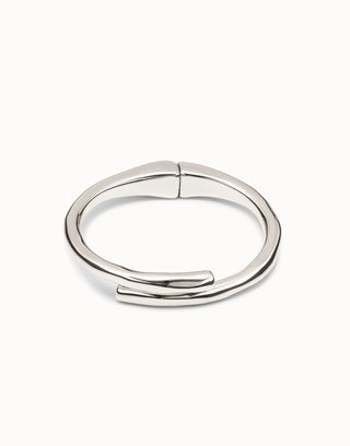 Meeting Point - Silver Tubular Shaped Bangle Bracelet - Boutique Bella BellaBracelets