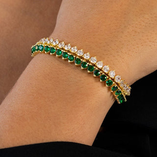 Melinda Tennis Bracelet- Emerald - Boutique Bella BellaEarring