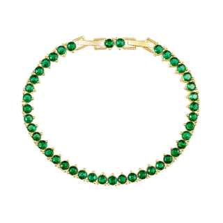 Melinda Tennis Bracelet- Emerald - Boutique Bella BellaEarring