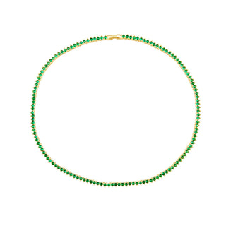 Melinda Tennis Necklace - Emerald - Boutique Bella BellaNecklaces