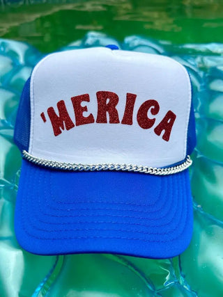 'Merica Blue Trucker Hat - Boutique Bella Bellatrucker hat