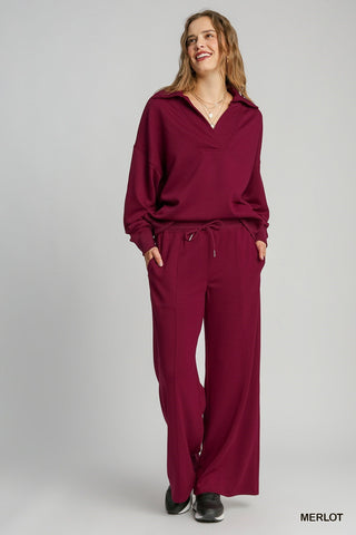 Merlot Butter Soft Sweatpants - Boutique Bella BellaSweatpants