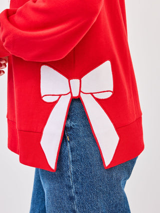 Merry Bow Red Sweatshirt - Boutique Bella Bellasweatshirt
