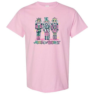 Merry & Bright Nutcracker Pink Tee - Boutique Bella BellaTops