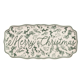 Merry Christmas Green Toile Tray - Boutique Bella BellaChristmas Decor
