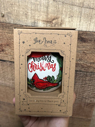 Merry Christmas Red Bird Ornament - Boutique Bella BellaChristmas Ornament